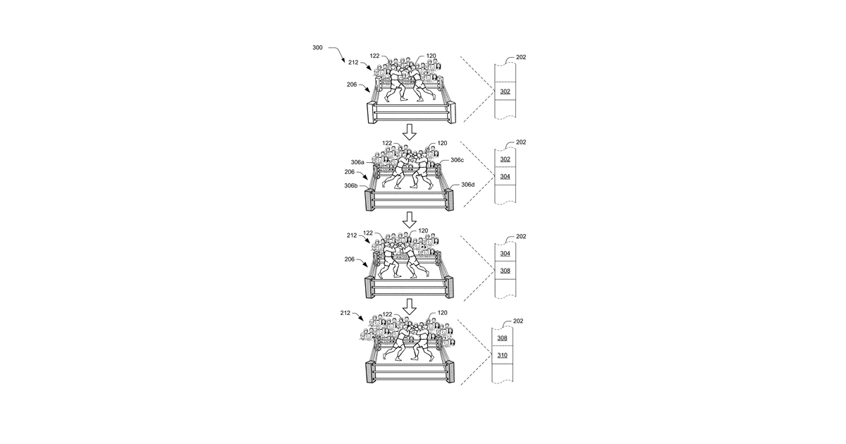 Patent drawing for Multiple frame distributed rendering of interactive content
