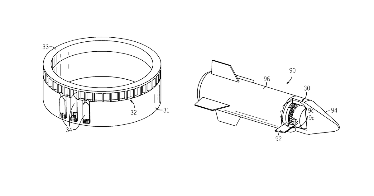 Patent drawing for Mechanical stepper motors for guided munitions and industrial machinery