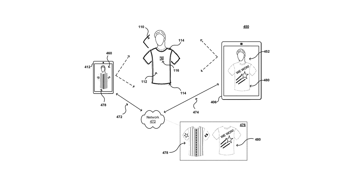 Patent drawing for Augmented reality fashion