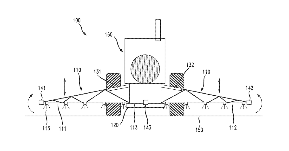 Patent drawing for Agricultural crop analysis drone