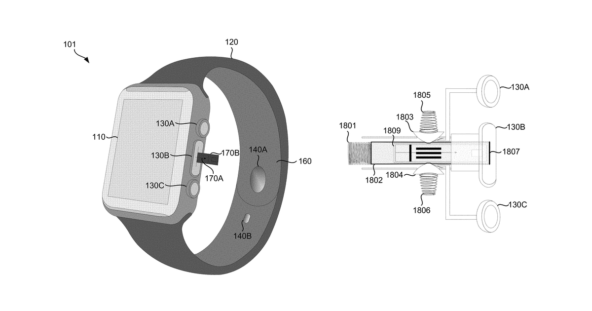 Patent drawing for Smart wearable device for health watch