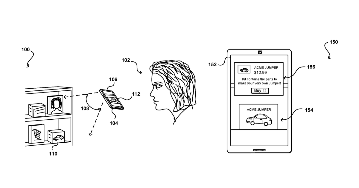 Patent drawing for Image match for featureless objects
