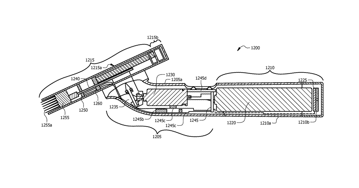 Patent drawing for Radio frequency needling device for use with disposable needle cartridges