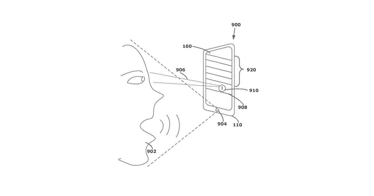 Patent drawing for Audio-visual interaction with user devices