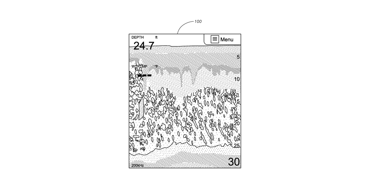 Patent drawing for Sonar depth display