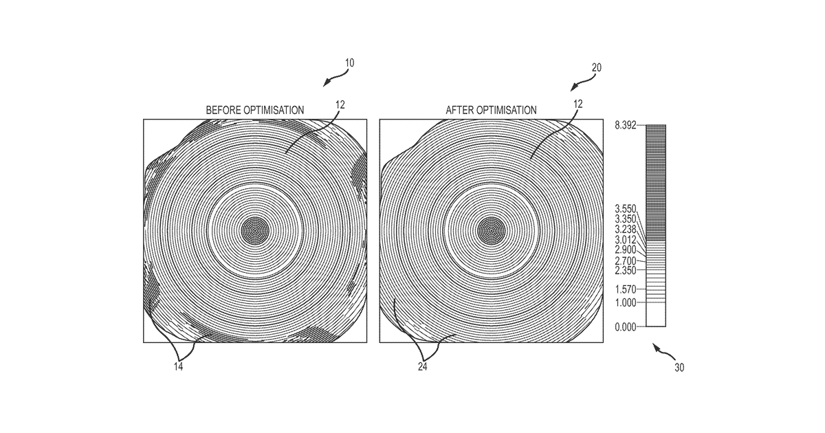 Patent drawing for Center pivot irrigation system with uniformity of application of water under the corner arm