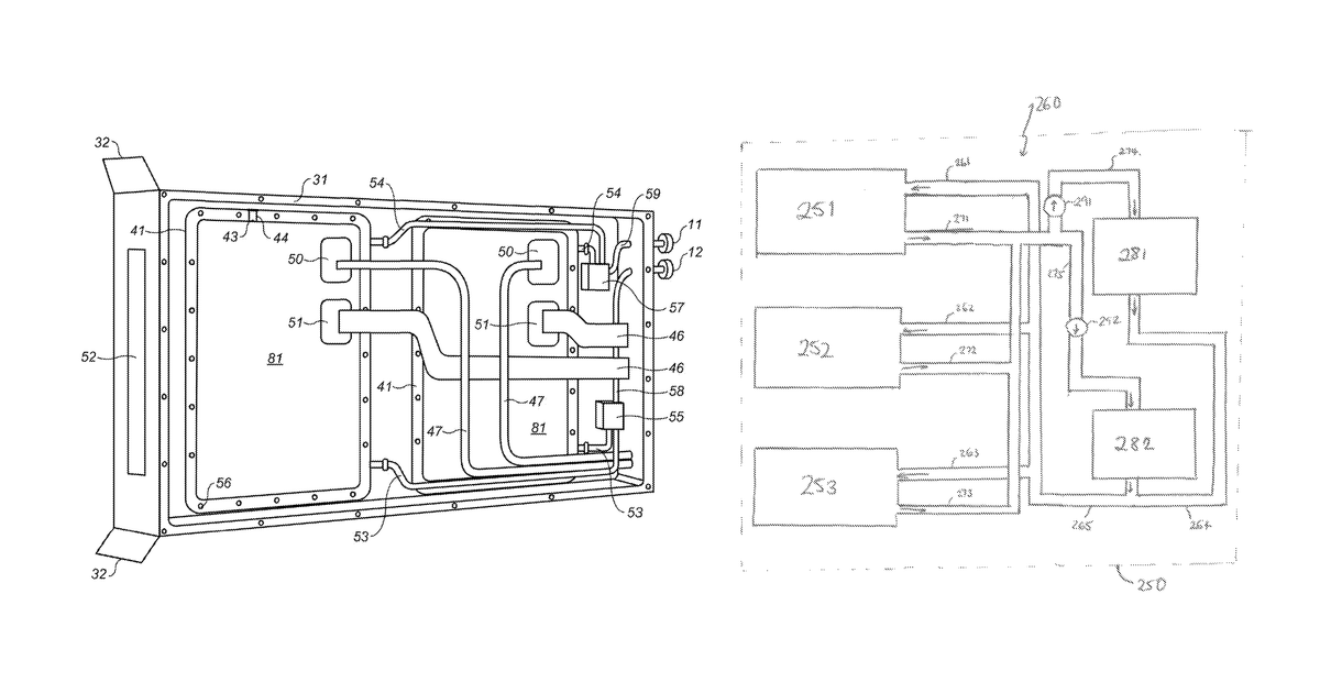 Patent drawing for Cooled electronic system
