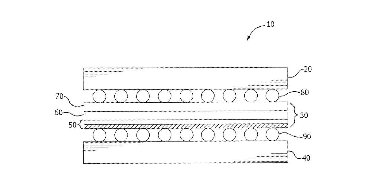 Patent drawing for Reversible camouflage material