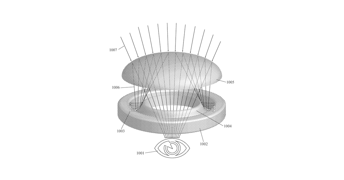 Patent drawing for Augmented reality eyewear with VAPE or wear technology