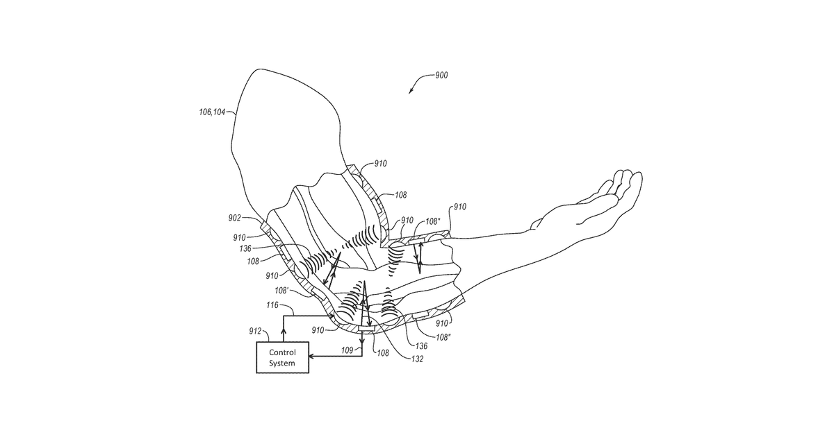 Patent drawing for Garment system including at least one therapeutic stimulation delivery device …