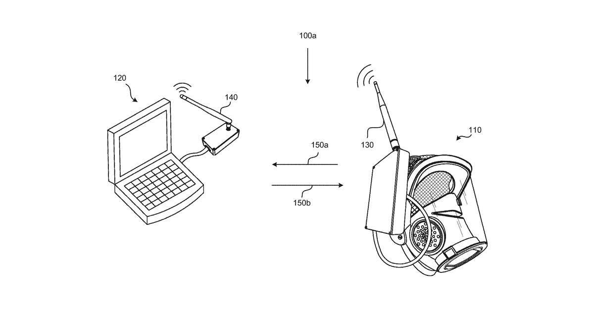Patent drawing for Wearable devices for sensing and communicating data associated with a user