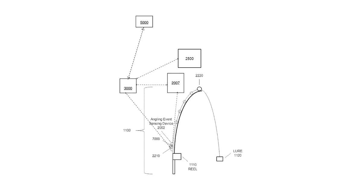 Patent drawing for Angling event detecting and reporting apparatus