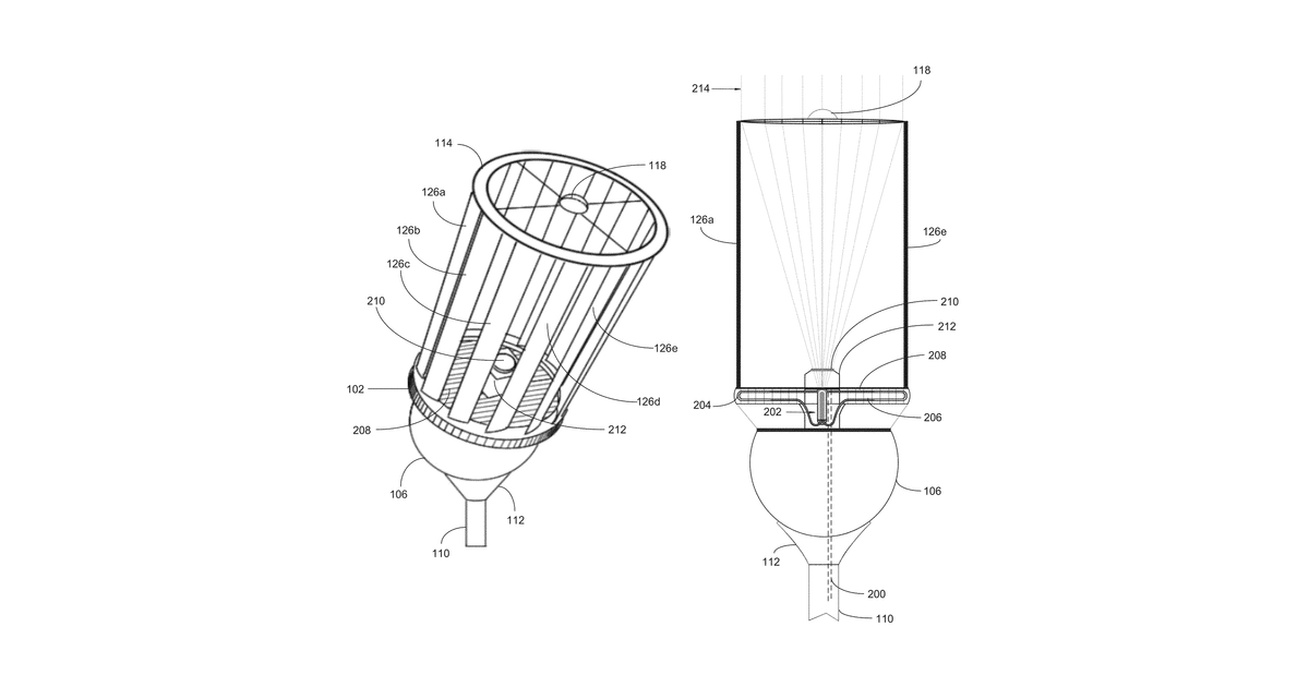 Patent drawing for Articulating solar energy and wind power harvesting apparatus