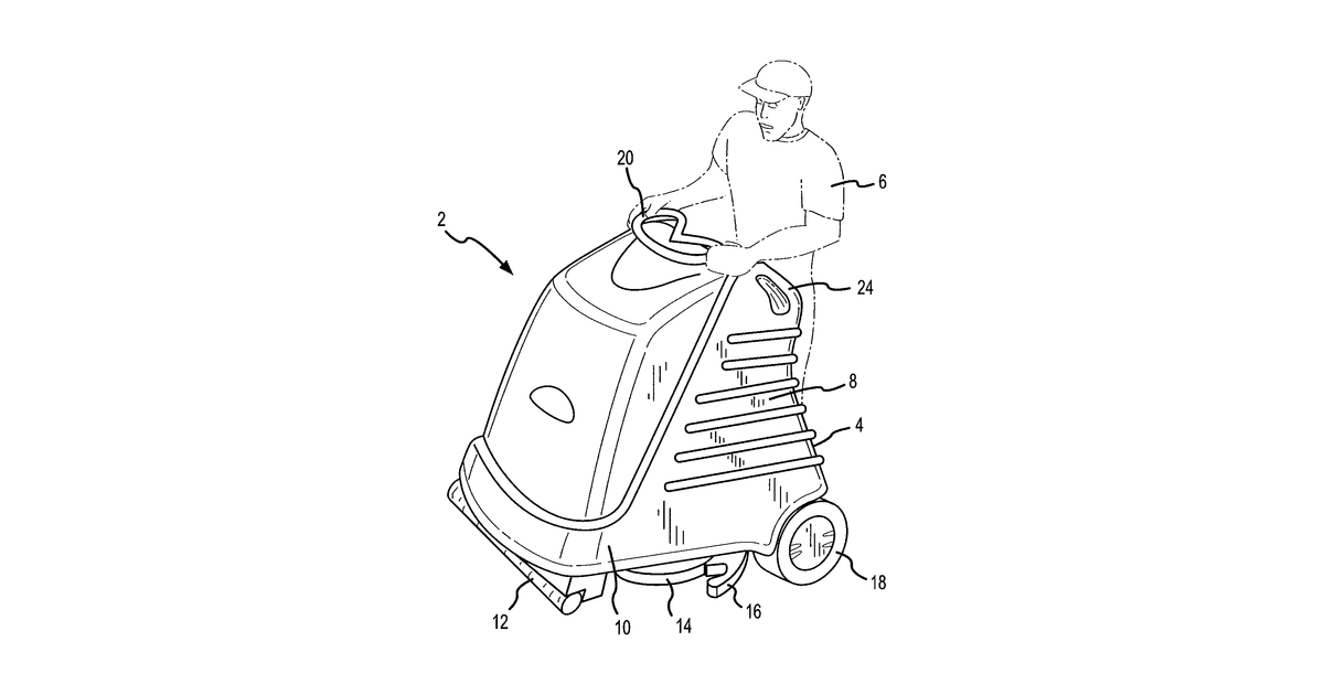 Patent drawing for Floor treatment apparatus