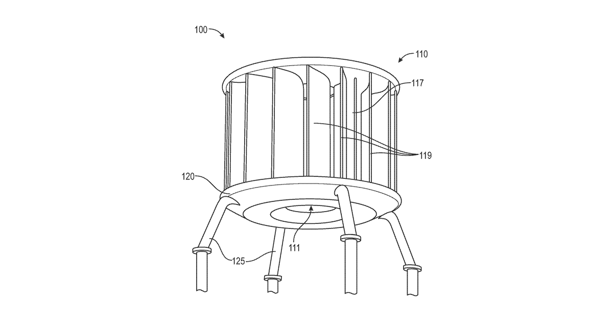 Patent drawing for Direct wind energy generation