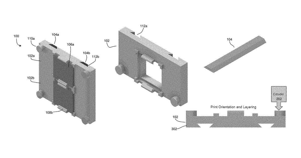 Patent drawing for Spacecraft having electronic components as structural members and related …