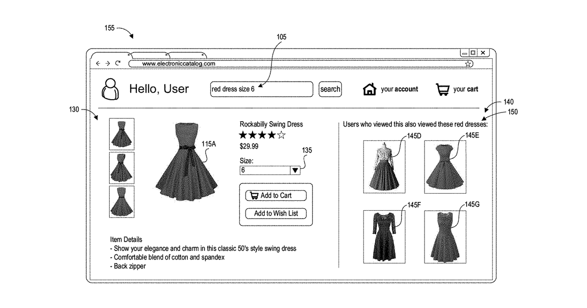 Patent drawing for Artificial intelligence system for generating intent-aware recommendations