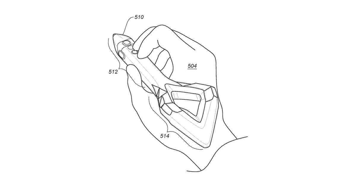 Patent drawing for Input device for use in an augmented/virtual reality environment