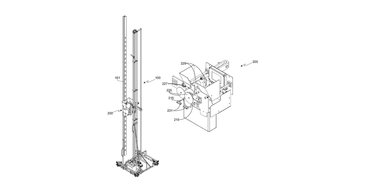 Patent drawing for Vertical hydroponic tower harvesting system