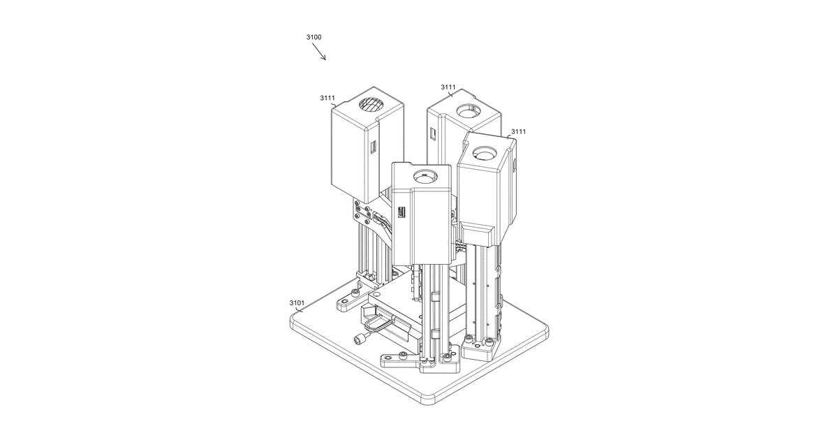 Patent drawing for System and method for applying force to a device