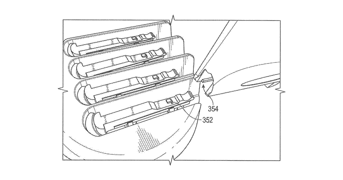 Patent drawing for Hand held dermaplaning device and dermaplaning process