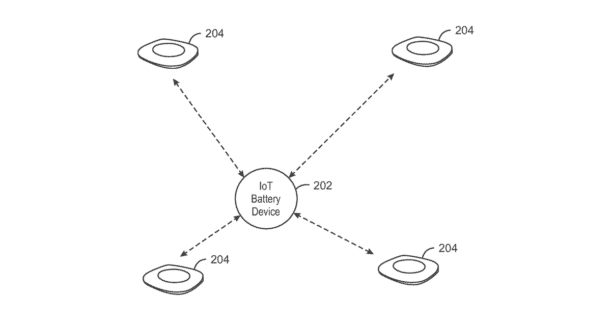Patent drawing for Internet of things battery device