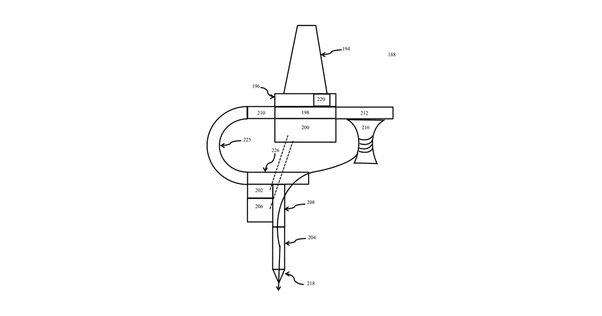 Patent drawing for Material processing unit controlled by rotation