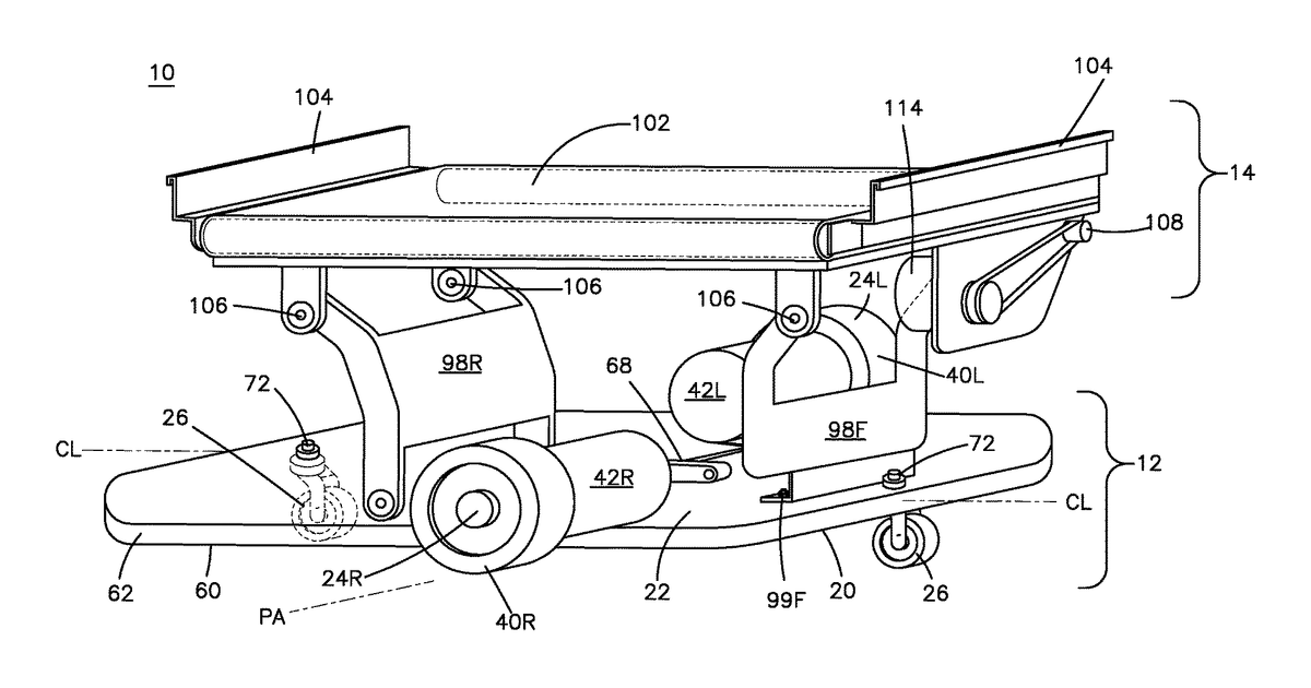 Patent drawing for Mobile drive unit having a conveyor module