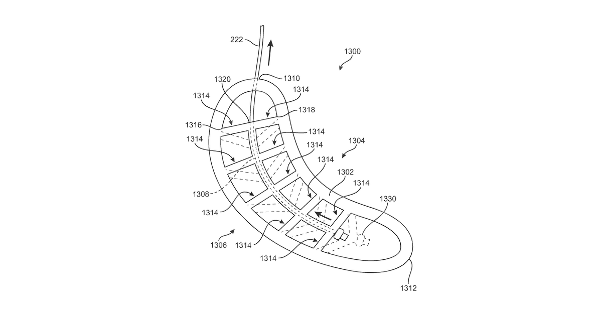 Patent drawing for Article of footwear with adjustable stiffness