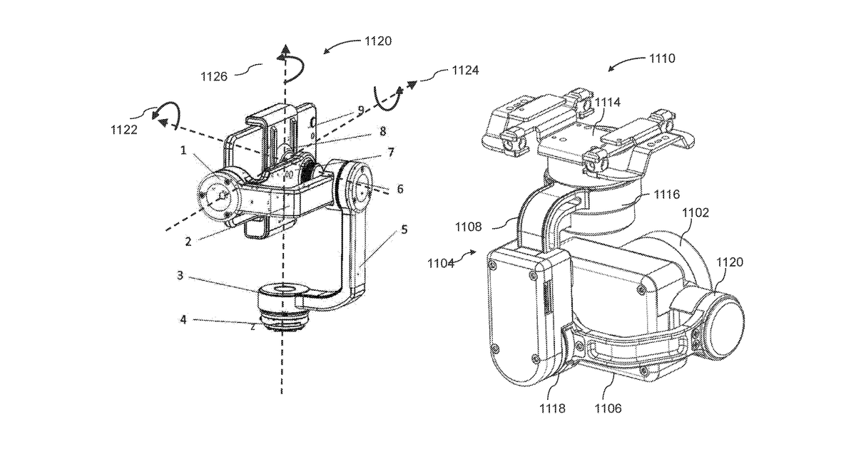 Patent drawing for Method and system for adaptive gimbal
