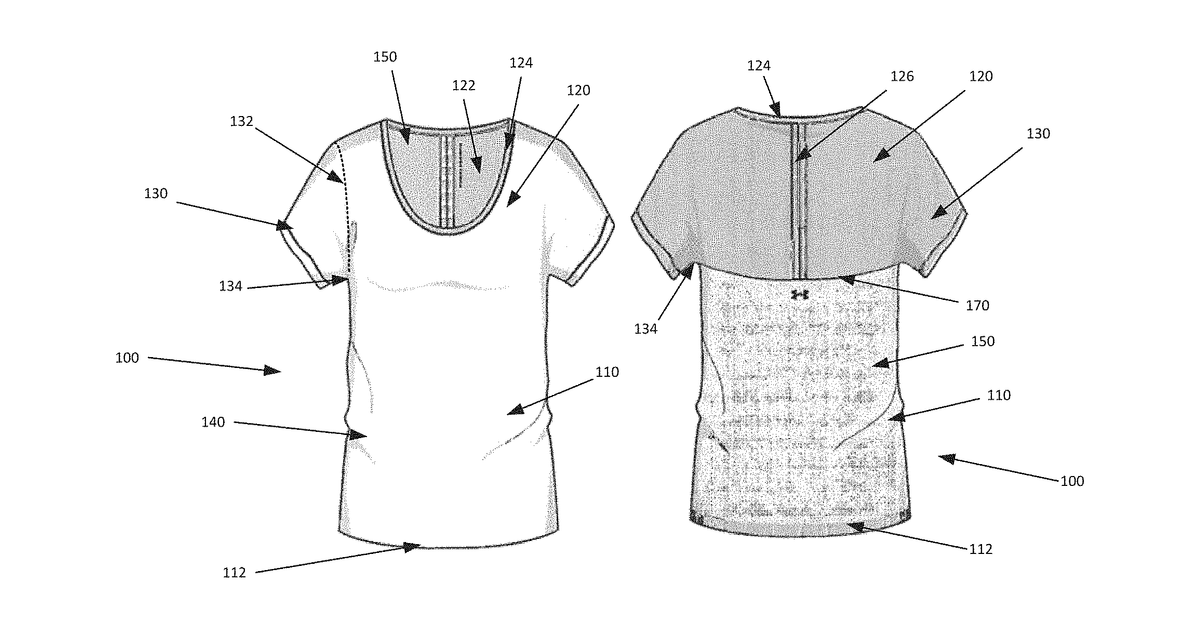 Patent drawing for Article of apparel