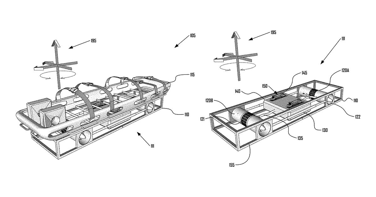 Patent drawing for Modular suspended load control apparatuses, systems, and methods