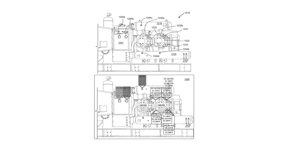 Patent drawing for Systems and methods for collecting, displaying, analyzing, recording, and transmitting fluid hydrocarbon production monitoring and control data