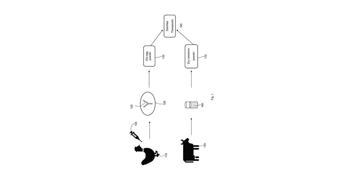 Patent drawing for Composition and methods for treating acute diarrhea and enteric infections in animals