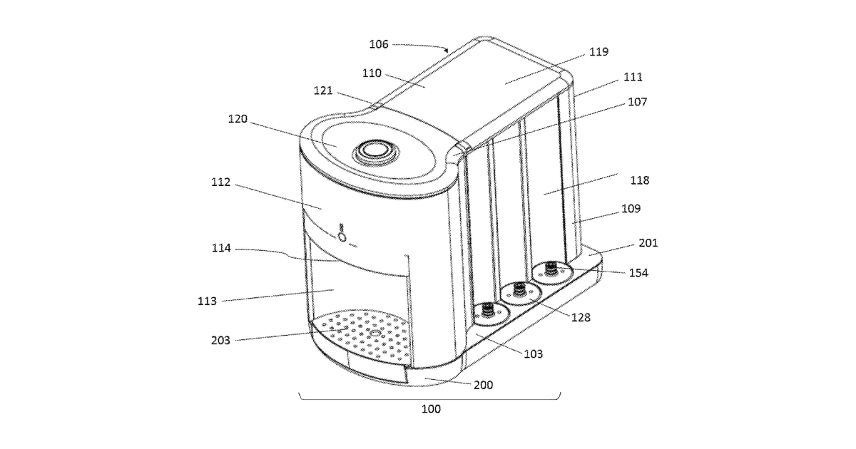 Patent drawing for System for mixing and dispensing beverages