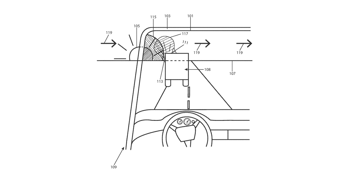 Patent drawing for Augmented reality display systems with variable, directional light transmission enhancing virtual images at an observation point