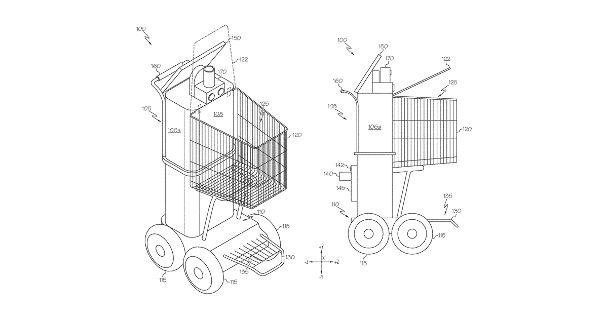 Patent drawing for Hitch-mounted robot systems