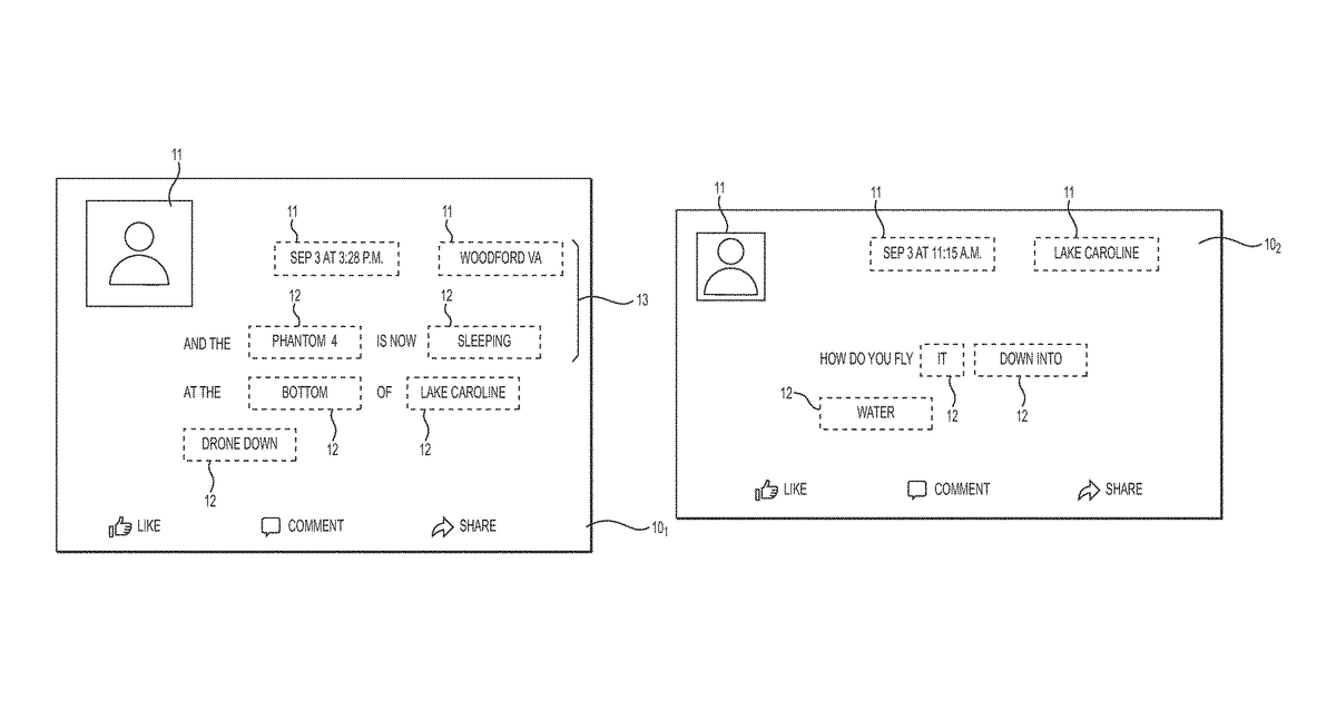 Patent drawing for Community-based reporting and analysis system and method