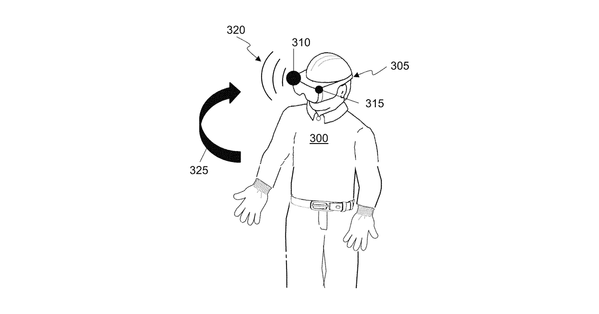 Patent drawing for Directional instructions in an hybrid reality system