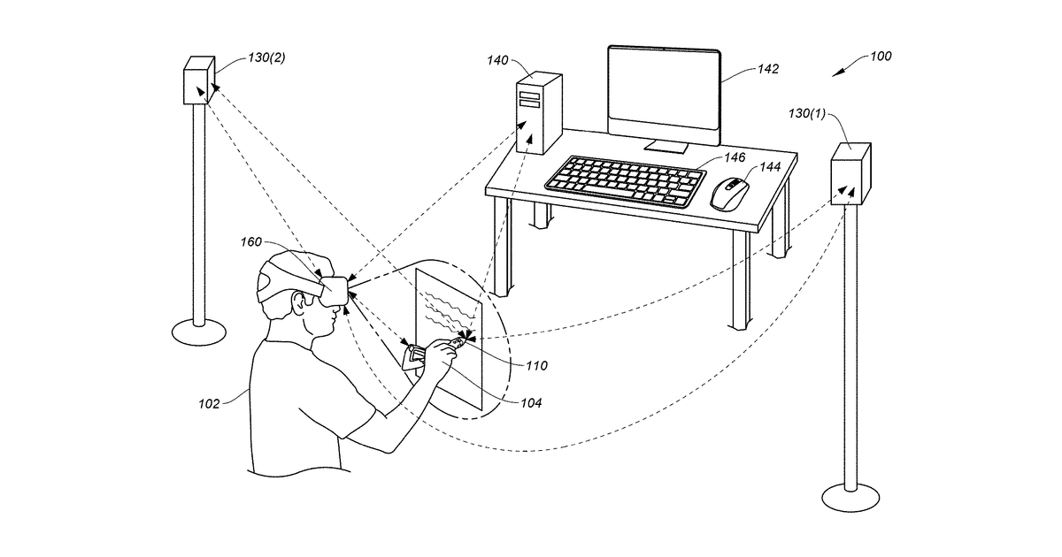 Patent drawing for Input device for use in an augmented/virtual reality environment
