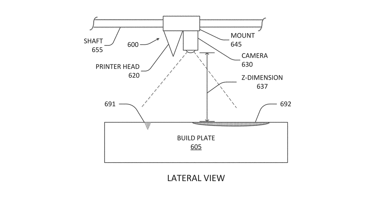 Patent drawing for Systems and methods for calibration feedback for additive manufacturing