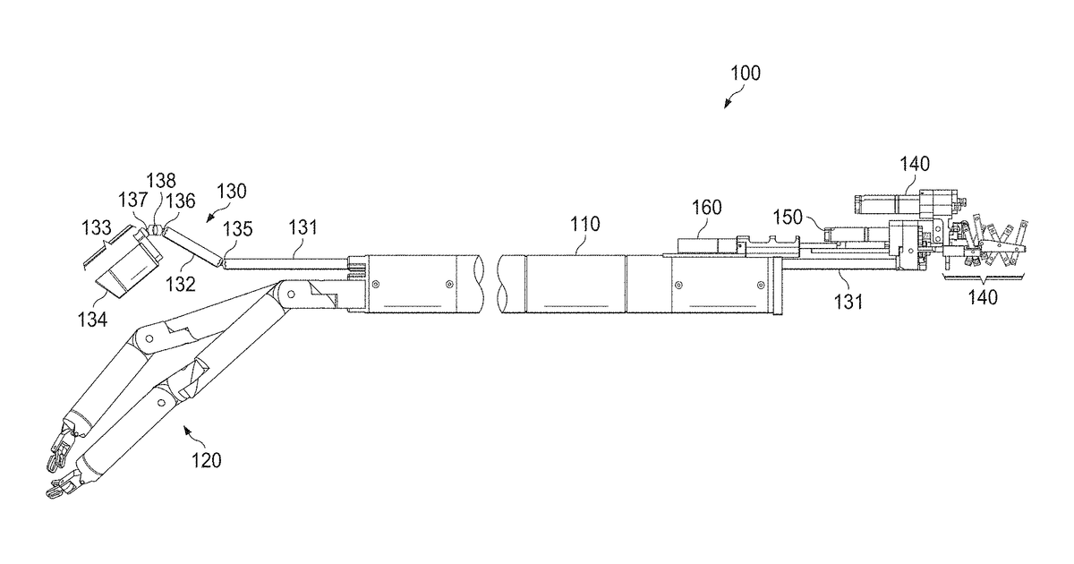 Patent drawing for Systems, devices, and methods for performing surgical actions via externally driven driving assemblies