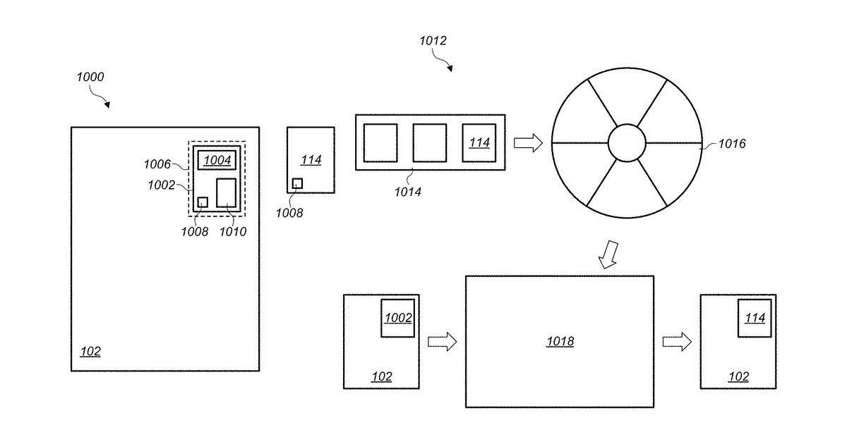 Patent drawing for Wireless beacon based systems utilizing printable circuits