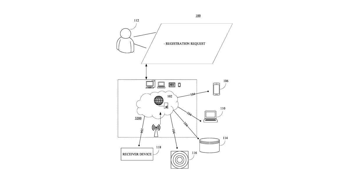 Patent drawing for Receiver device for facilitating wireless energy reception