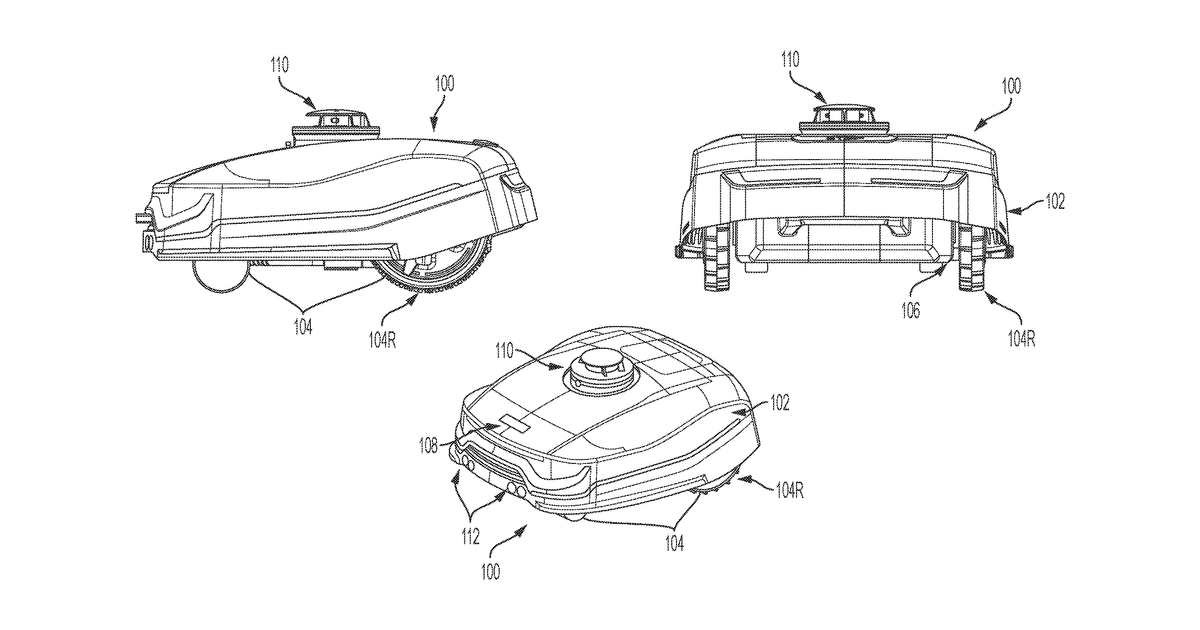 Patent drawing for Autonomous lawn mower and a system for navigating thereof