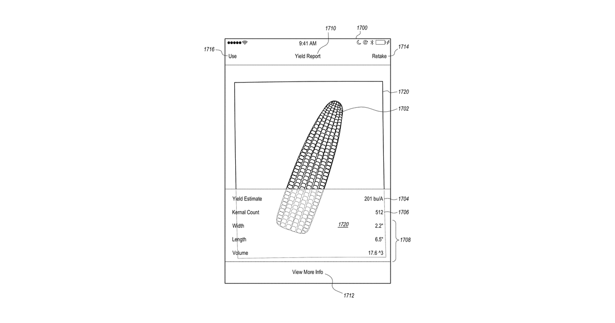 Patent drawing for Crop component count