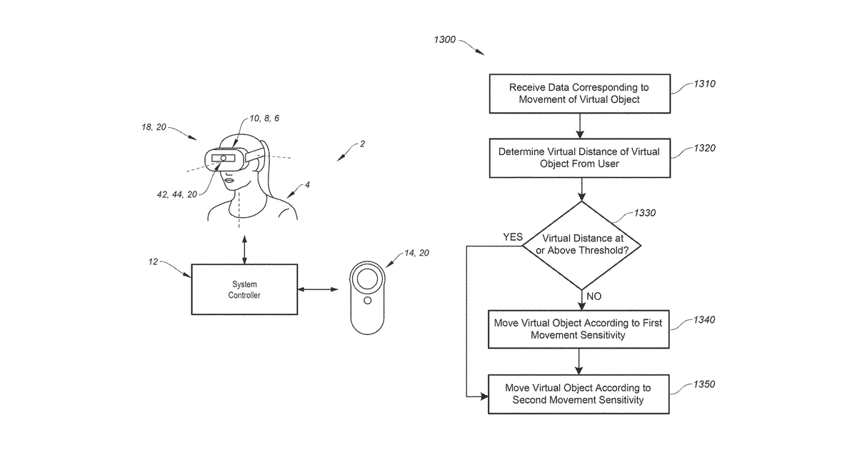 Patent drawing for Input device for VR/AR applications