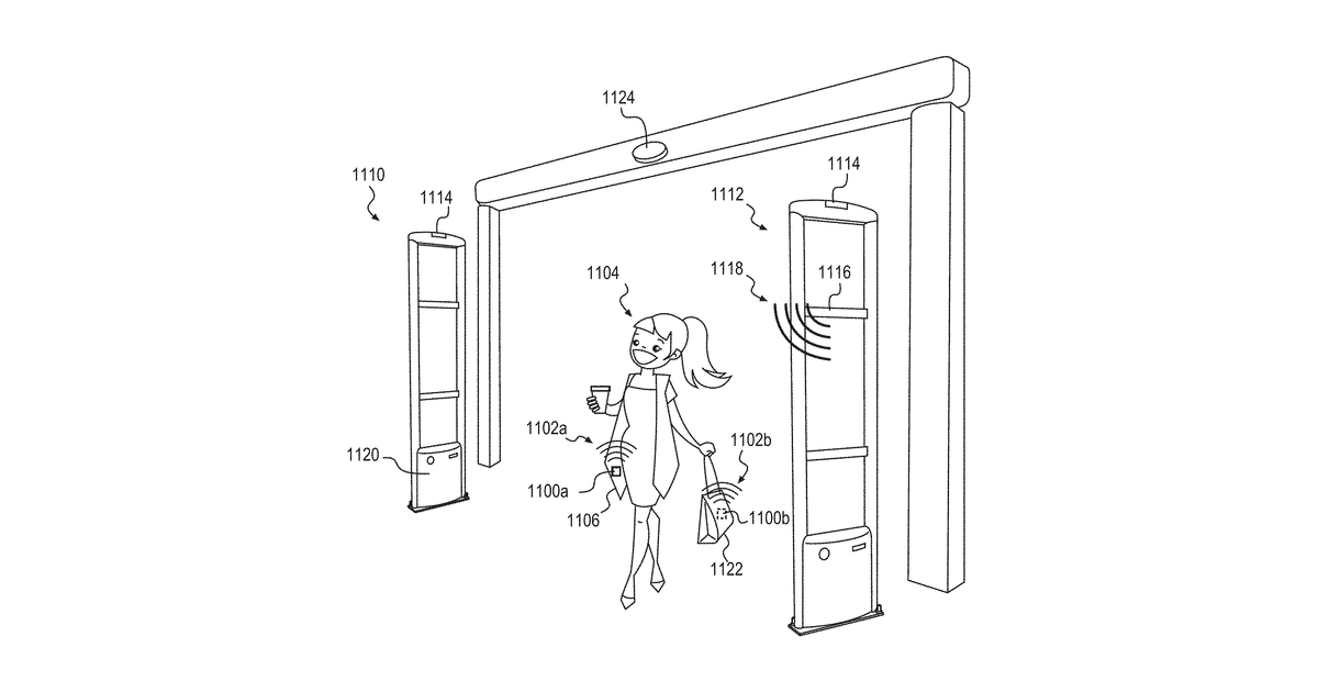 Patent drawing for Privacy system for electronically tagged goods