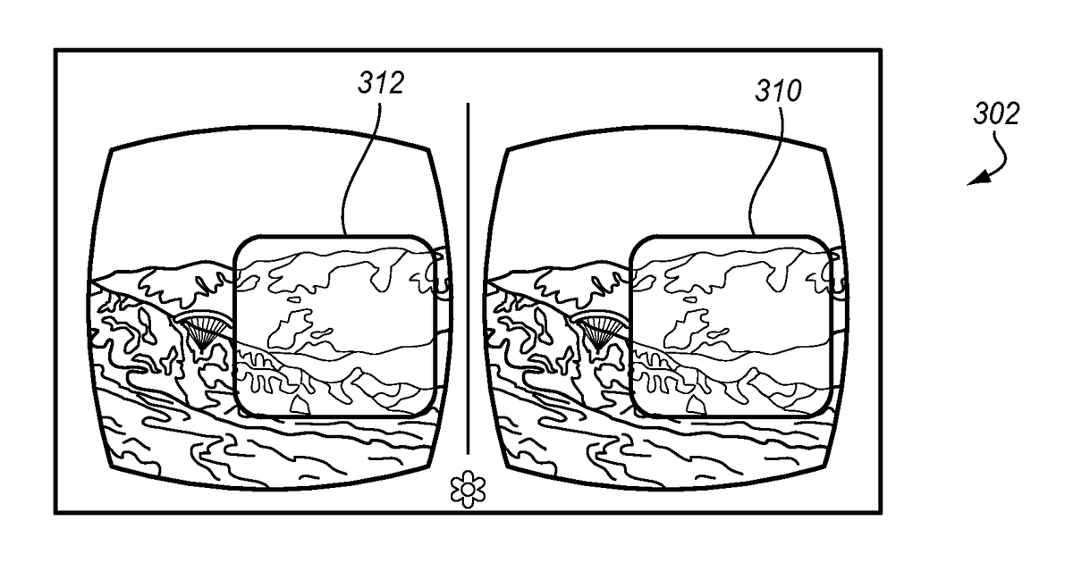 Patent drawing for Hybrid rendering for a wearable display attached to a tethered computer