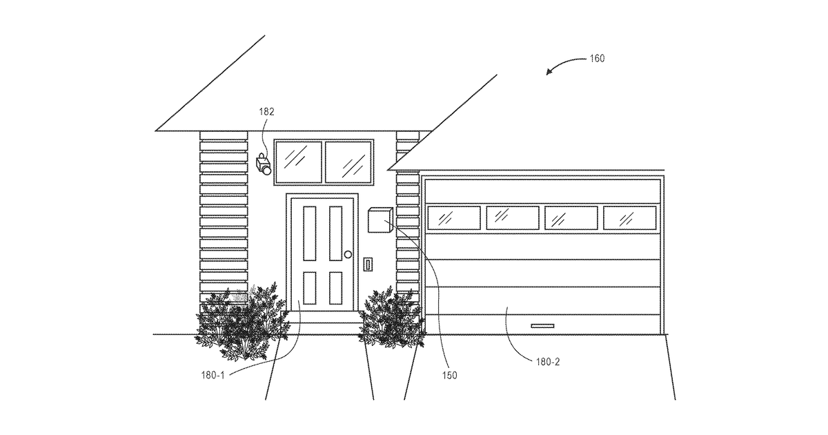 Patent drawing for Managing access to secure indoor spaces